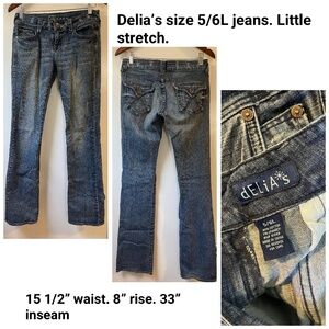 Y2K Vintage Delia’s Reese jeans. Size 5/6L